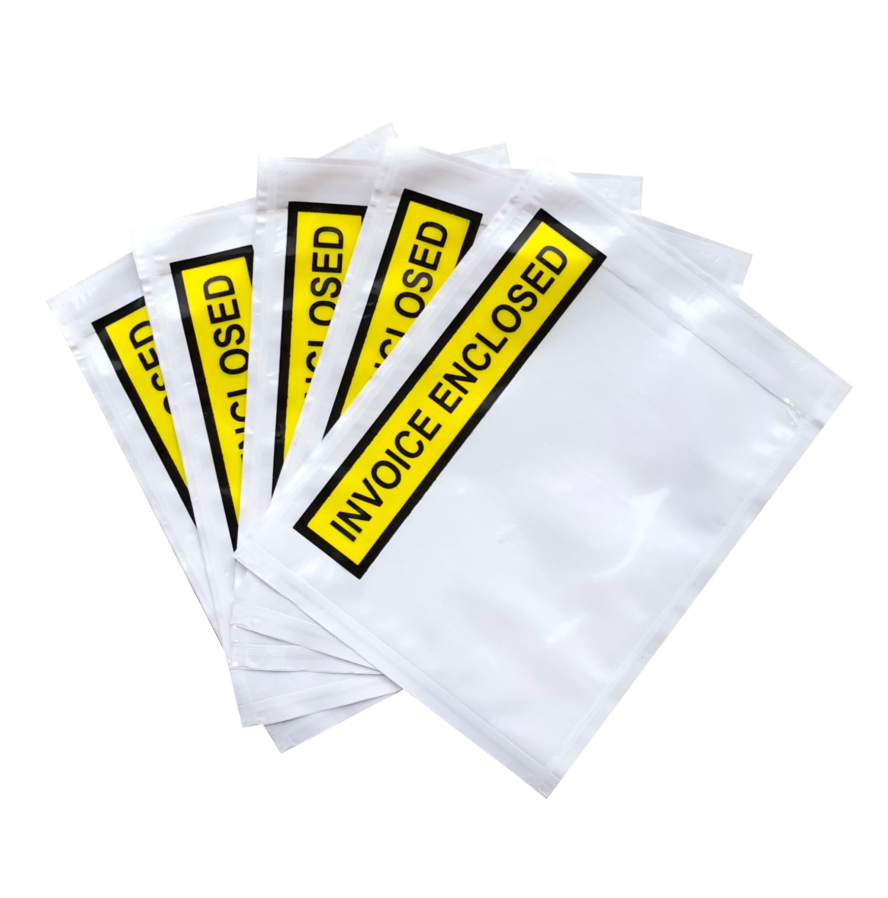 1000pcs 115mm x 150mm Invoice Enclosed Sticker Pouch Doculopes Printed White