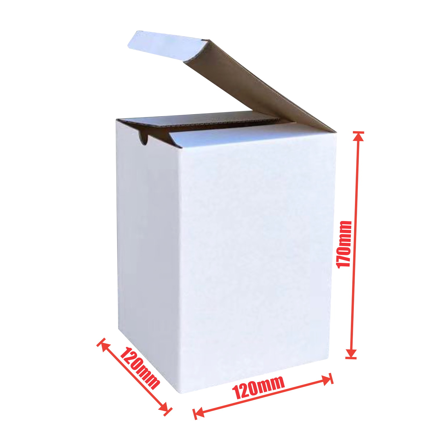 100pcs 120 x 120 x 170mm Candle Mailing BoxWhite