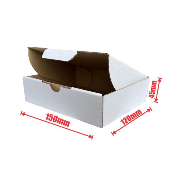 100pcs 150 X 120 X 45mm Diecut Mailing BoxWhite