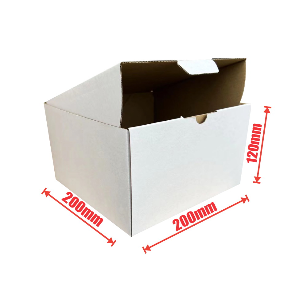 100pcs 200 X 200 X 120mm Diecut Mailing BoxWhite