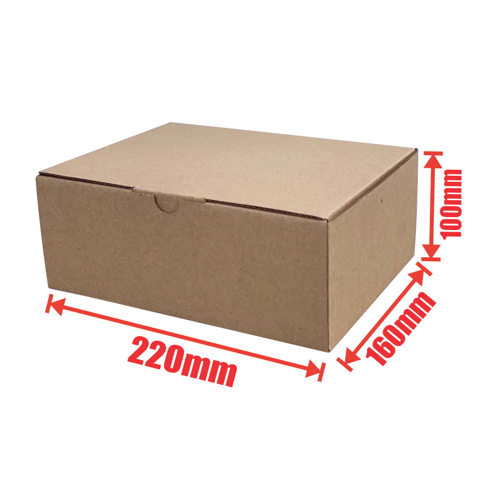 100pcs 220 x 160 x 100mm Diecut Mailing Box Brown HeavyDuty