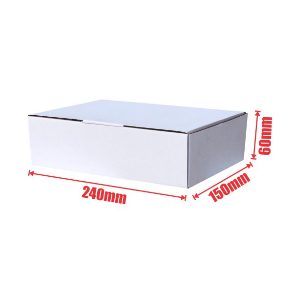100pcs 240 x 150 x 60mm Diecut Mailing BoxWhite