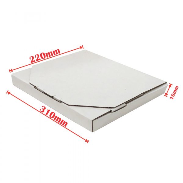 100pcs 310 x 220 x 16mm Diecut Flat MailingBox White