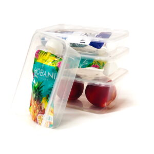 100pcs 650ml Plastic Takeaway Food Container Set (50 Containers + 50 Lids)