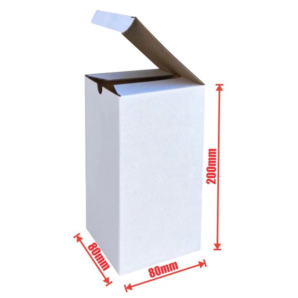 100pcs 80 x 80 x 200mm Candle Mailing BoxWhite