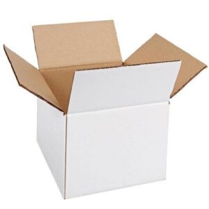 100pcs Regular Slotted 120 x 120 x 120mm Mailing Box White