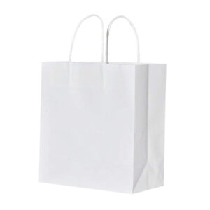 150pcs White Paper Twisted handle Bag 280×330+100mm