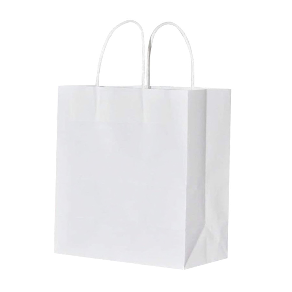 150pcs White Paper Twisted handle Bag 280×330+100mm