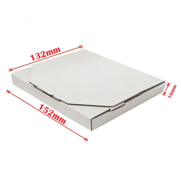 200pcs 155 x 135 x 16mm Diecut FlatMailing Box White