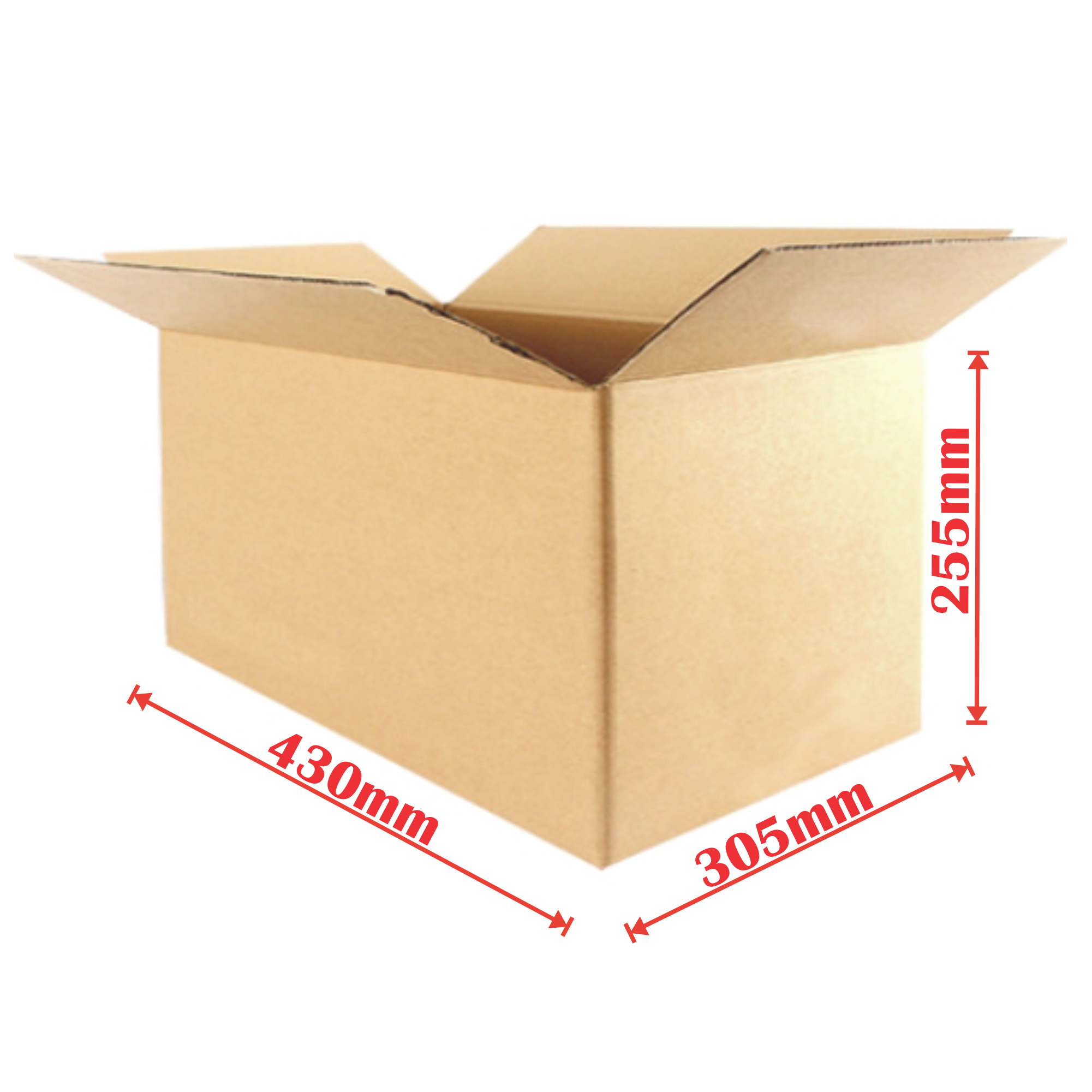 25pcs 430 x 305 x 255mm Regular Slotted MailingBox