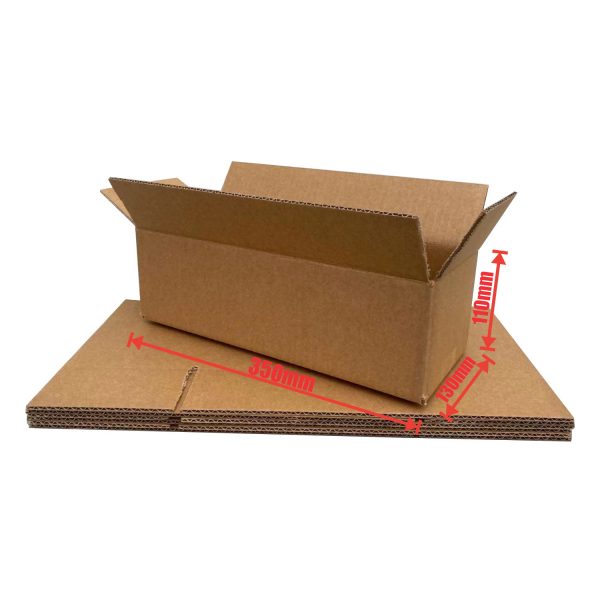 25pcs Heavy Duty 350 x 130 x 110mm Brown Regular Slotted MailingBox