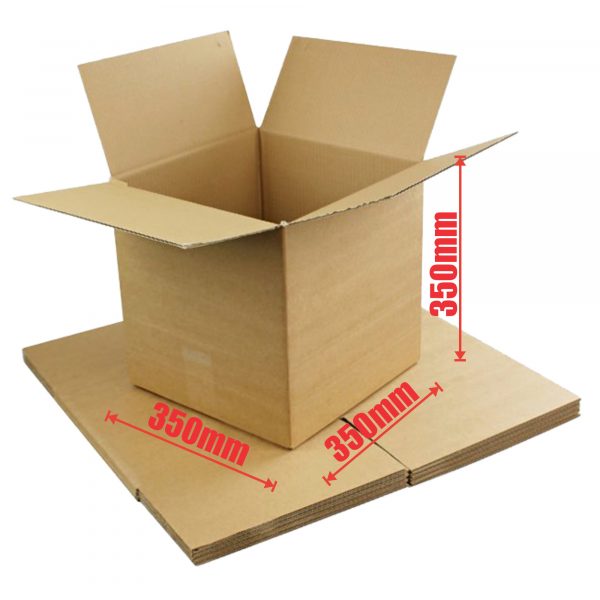 25pcs Regular Slotted 350 x 350 x 350mm Cube Mailing BoxBrown