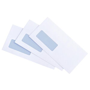500pcs DL Window Peel and Seal White Envelopes110mm x 220mm