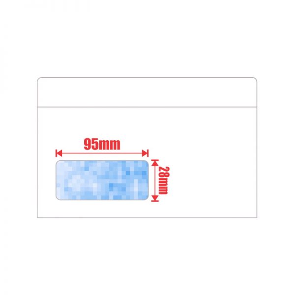 500pcs DL Window Peel and Seal White Envelopes110mm x220mm