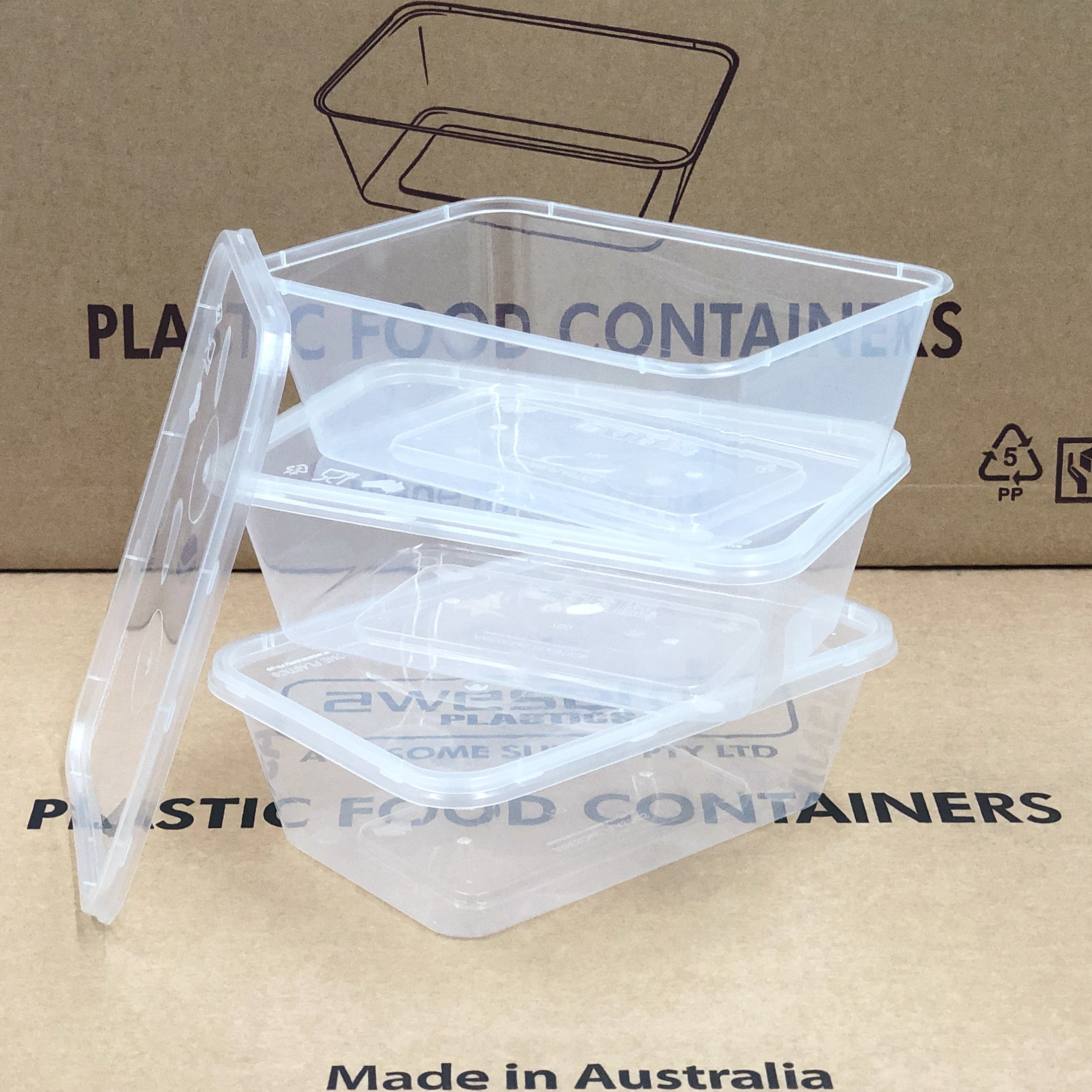 500sets 500ml Takeaway Food Container Set (500 Containers + 500 Lids)