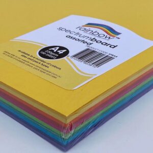 A4 Spectrum Board 220GSM 100 Sheets Assorted
