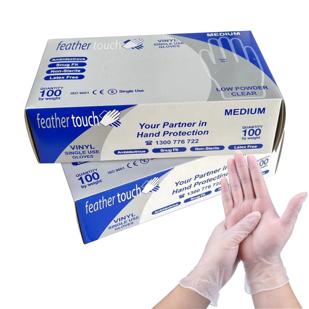 Vinyl Gloves Low Powder Clear Medium Carton of 1000