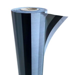 Rainbow Club Roll 500mm X 60m Stripes Black 80GSM